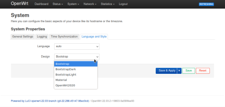Change Router Theme Bootstrap.png, Nov 2022